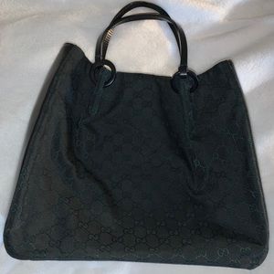 Authentic Black Gucci Tote Bag
